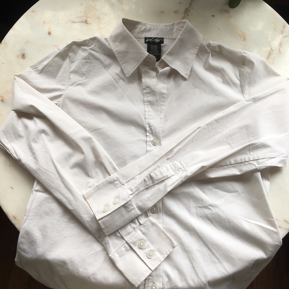 NWOT Lord & Taylor White Button Down Blouse